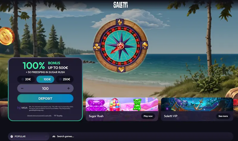 Saletti Casino – monipuolinen pikakasino suomalaisille